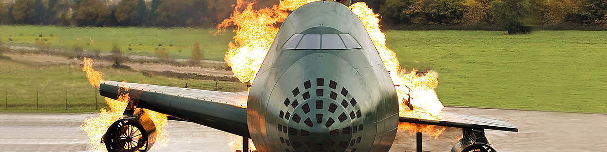 SIMULATION Flugzeugbrandsimulator Brandsimulator eines Flugzeuges